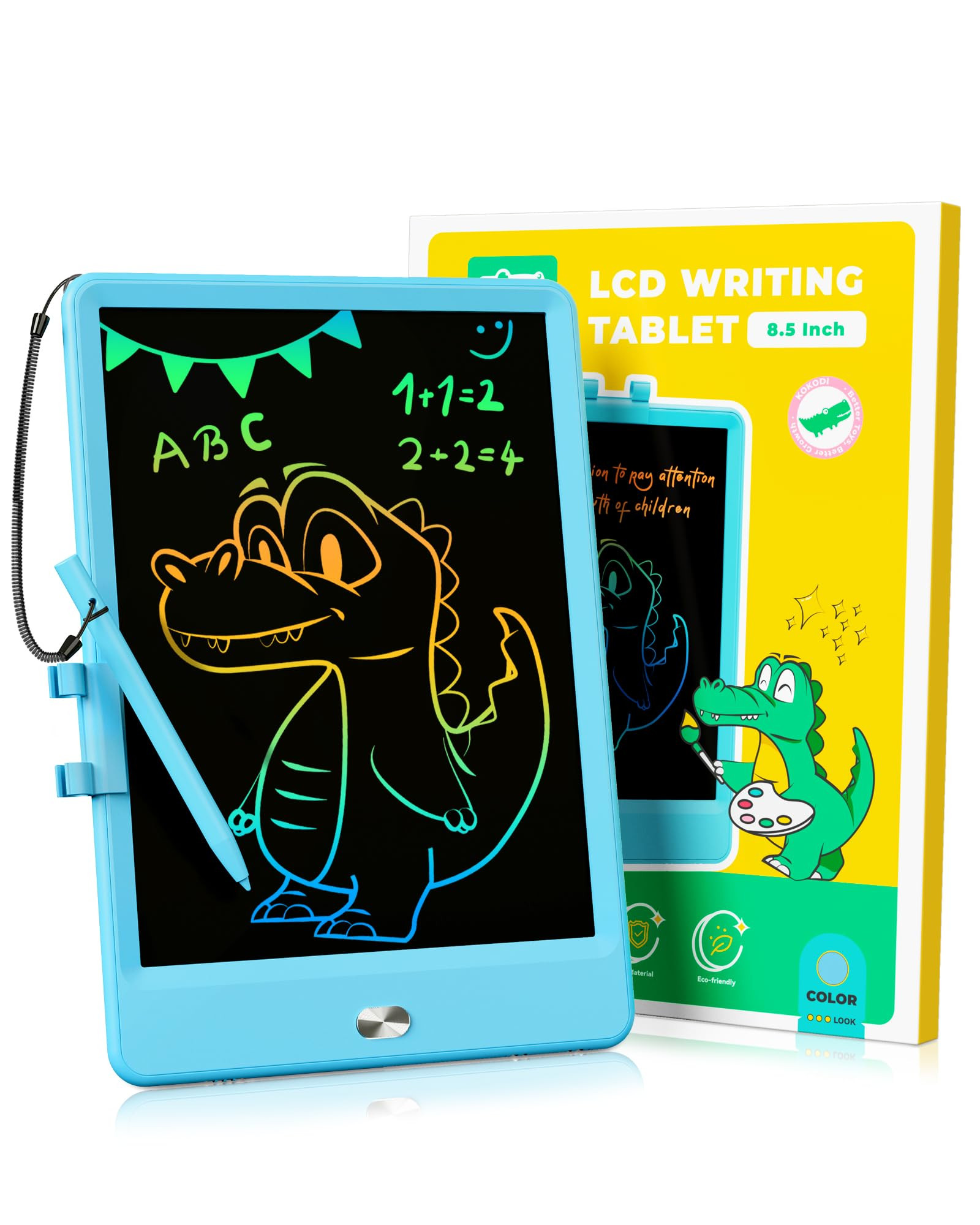 KOKODI LCD Writing Tablet 8.5-Inch Colorful Doodle Board, Electronic Drawing Tablet Drawing Pad for Kids, Educational and Learning Kids Toys Gifts for 3 4 5 6 7 8 Year Old Boys and Girls(Blue) | Amazon (US)