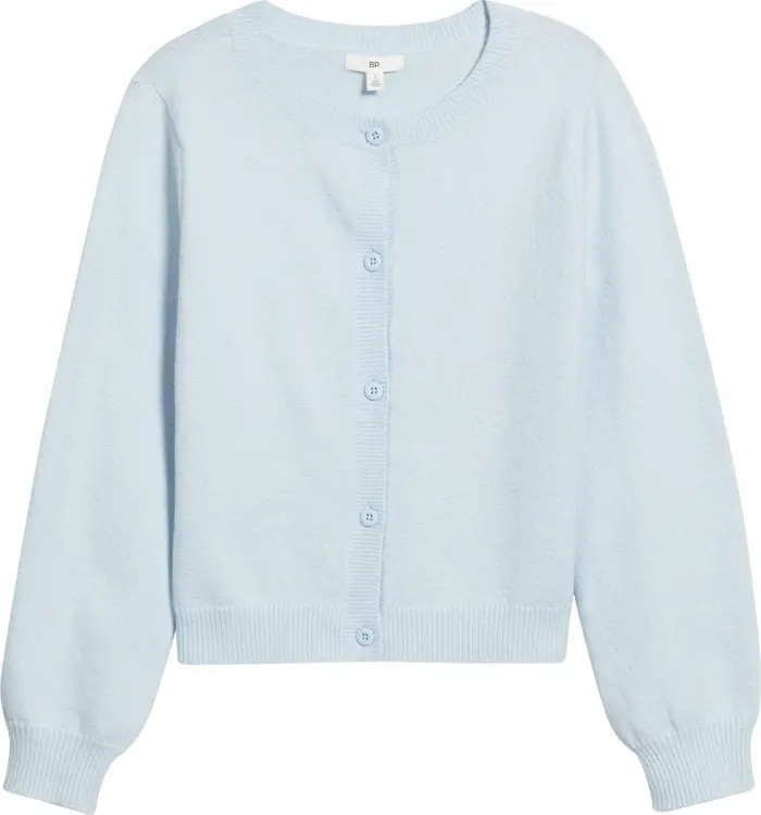 Crewneck Cotton Blend Cardigan | Nordstrom