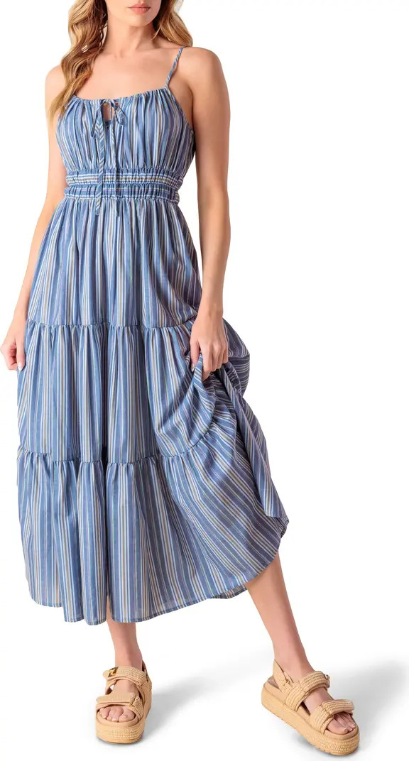 Stripe Tiered Cotton Maxi Dress | Nordstrom Rack