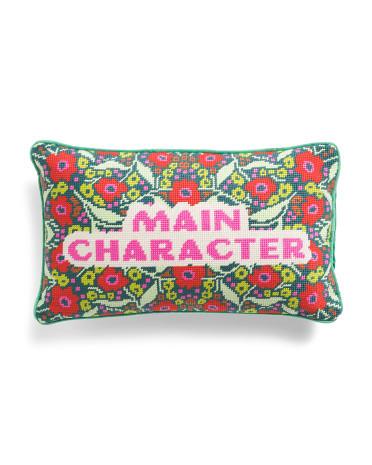 9x15 Main Character Needlepoint Pillow | Polyester/Cotton | Marshalls