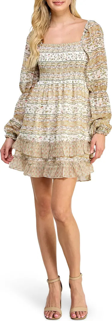 KOKO + MASON Floral Long Sleeve Smocked Dress | Nordstromrack | Nordstrom Rack