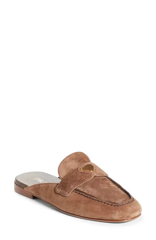 Prada Logo Loafer Mule in Cannella at Nordstrom, Size 5Us | Nordstrom