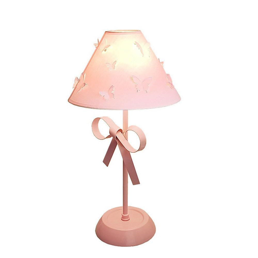 Pink Bow Desk Lamp for Girls Room Nordic Metal Table Lamp for Girl's Bedroom Décor Cute Coquette... | Amazon (US)