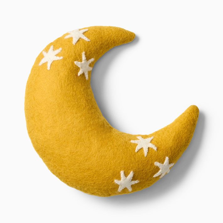 Kids Felt Moon Pillow | West Elm (US)