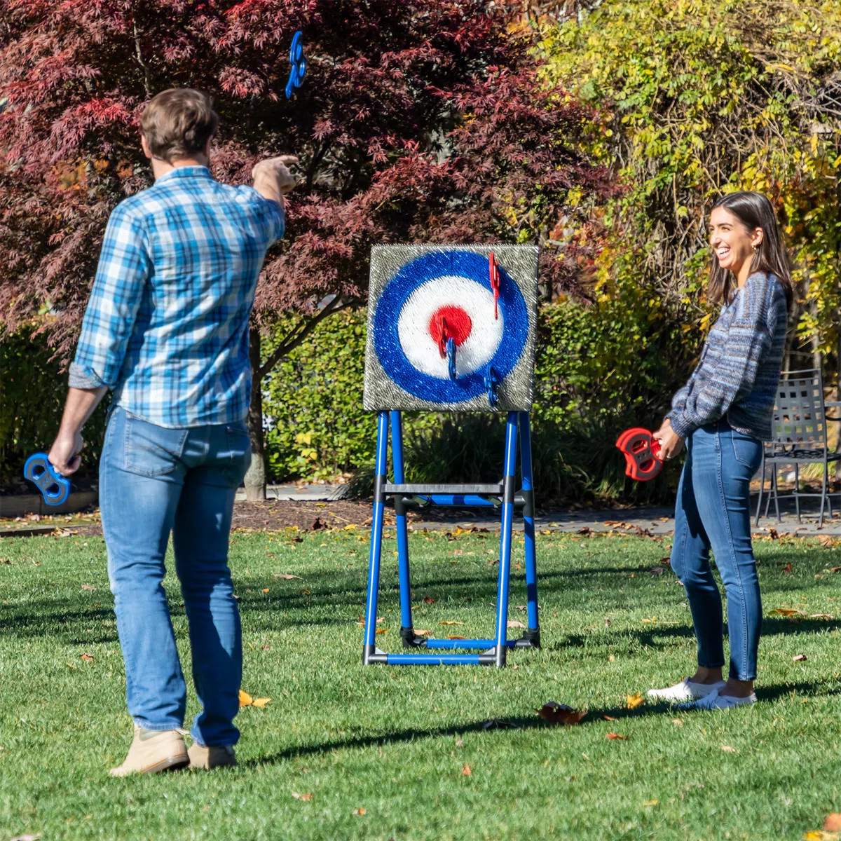 Eastpoint Axe Throwing Game Set - 8 Foam & Plastic Throwing Axes - Heavy Duty Steel Frame - Over ... | Wayfair North America