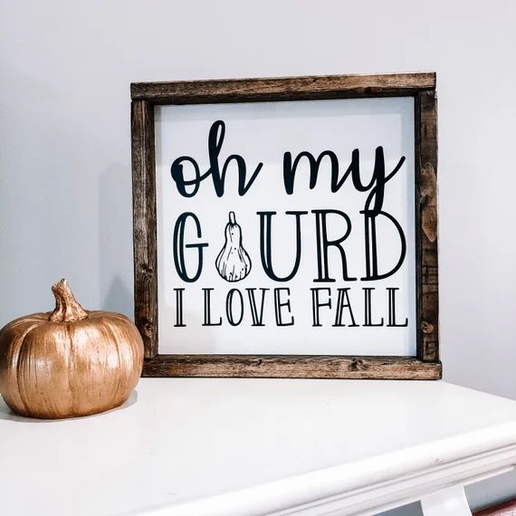 Oh My Gourd Wooden Sign  I love Fall  Halloween Sign  | Etsy | Etsy (US)