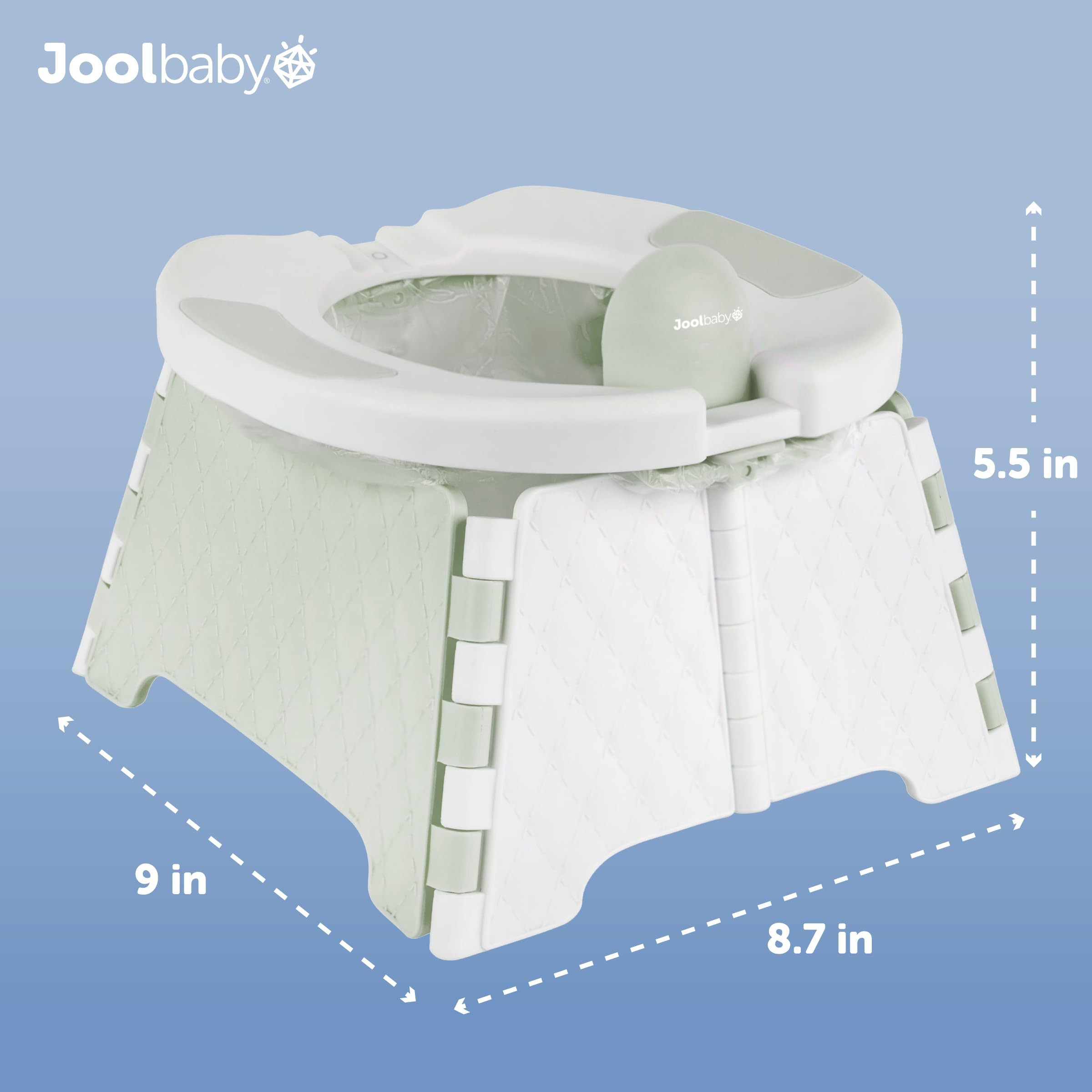 Jool Baby Portable Potty Training Chair with Travel Bag and 30 Liners, Foldable, Indoor/Outdoor U... | Amazon (US)