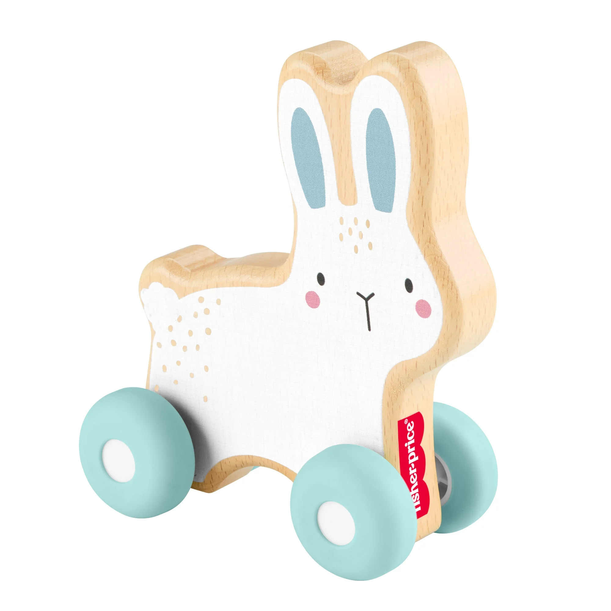 Fisher-Price Wooden Push-Along Bunny Toy Vehicle for Baby Crawling Play. 1 Wood Piece | Walmart (US)