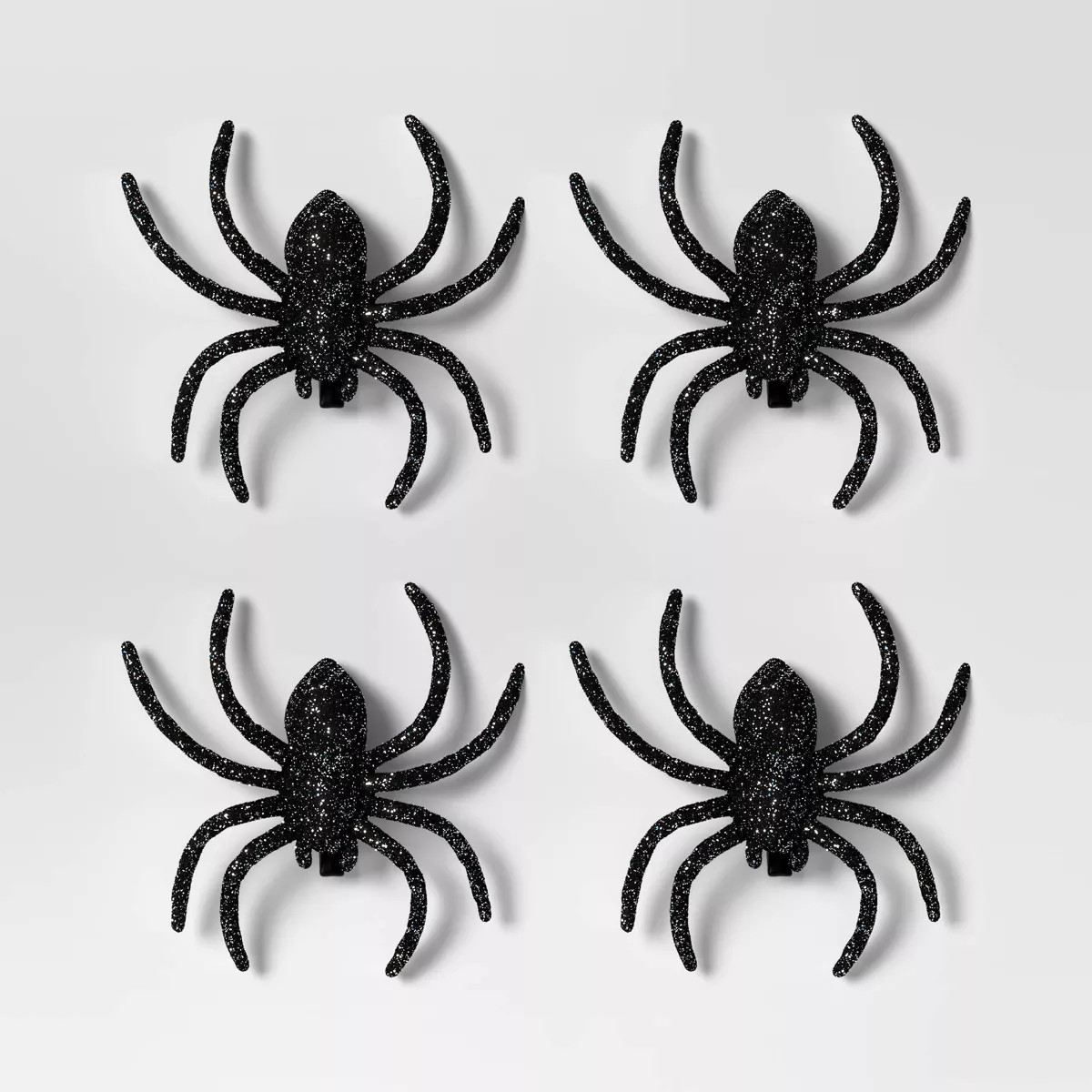 4pk Plastic Clip-on Spider Figurine Set - Hyde and EEK! Boutique™ Black | Target
