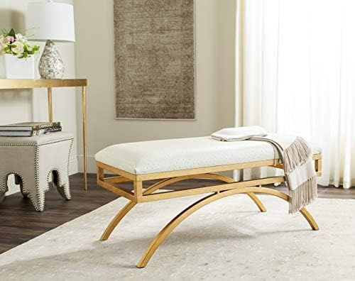 Safavieh Home Collection Clear and Gold Moon Arc Bench | Amazon (US)