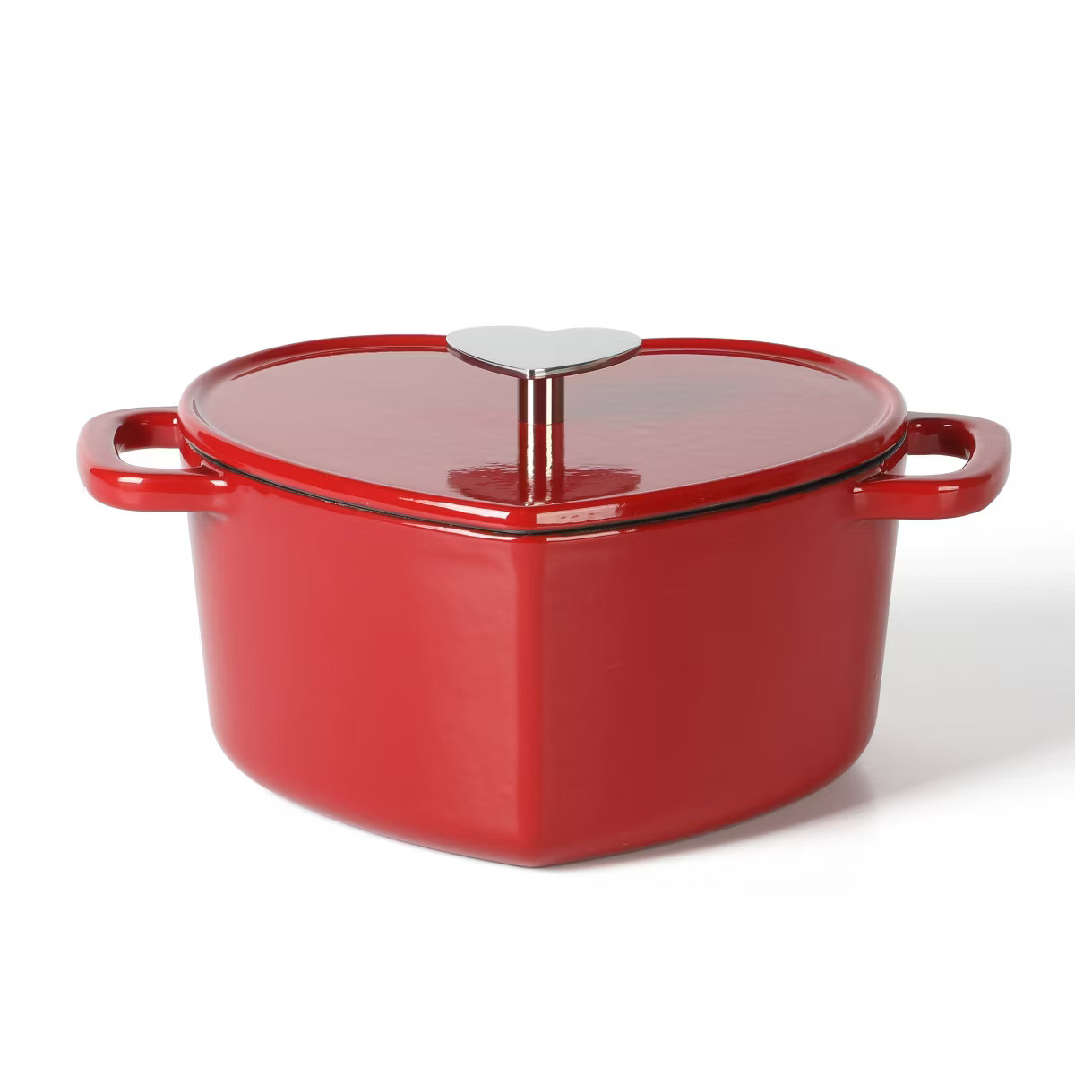 Martha Stewart 2qt Heart Shaped Dutch Oven Red: Enamel Surface, Oven-Safe, Gas & Electric Compati... | Target