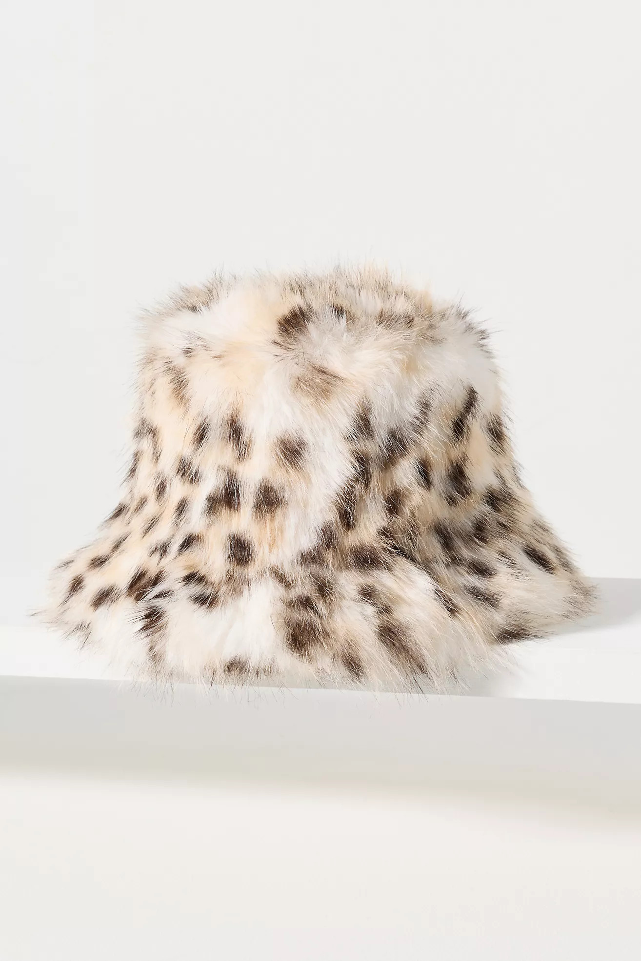 Fuzzy Faux Fur Animal Print Bucket Hat | Anthropologie (US)
