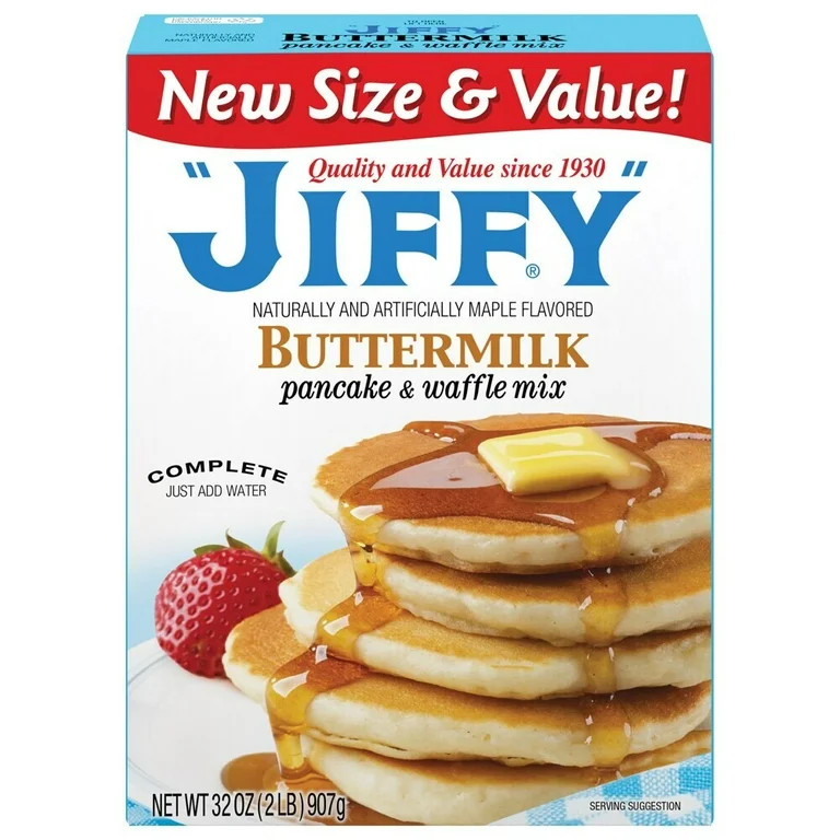 Jiffy Buttermilk Pancake & Waffle Mix 32 oz | Walmart (US)