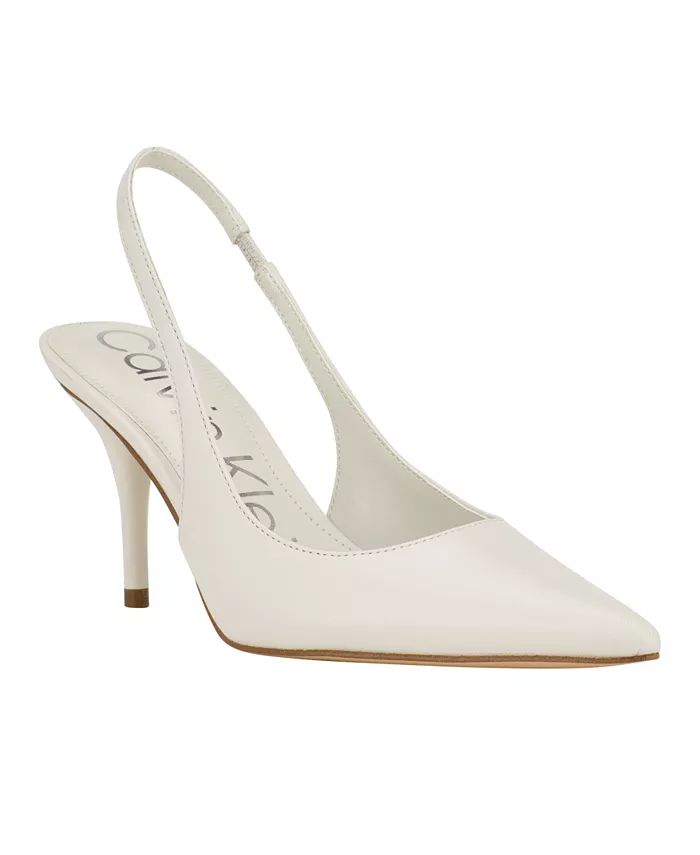 Calvin Klein Women's Cinola Strappy Pointy Toe Stiletto Heel Dress Pumps - Macy's | Macy's