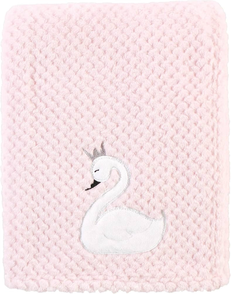 Hudson Baby Unisex Baby Plush Waffle Blanket, Swan, One Size | Amazon (US)