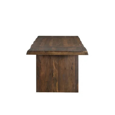 75" Dark Brown Solid Wood Live Edge Dining Table | Wayfair North America