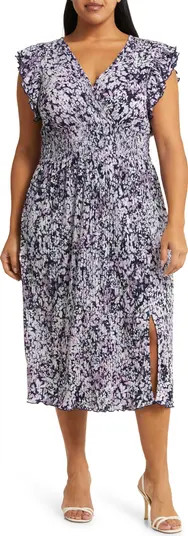 Flutter Plissé Midi Dress | Nordstrom