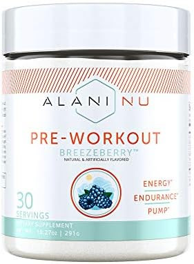 Alani Nu Pre-Workout Supplement Powder for Energy, Endurance, and Pump, Breezeberry, 30 Servings | Amazon (US)