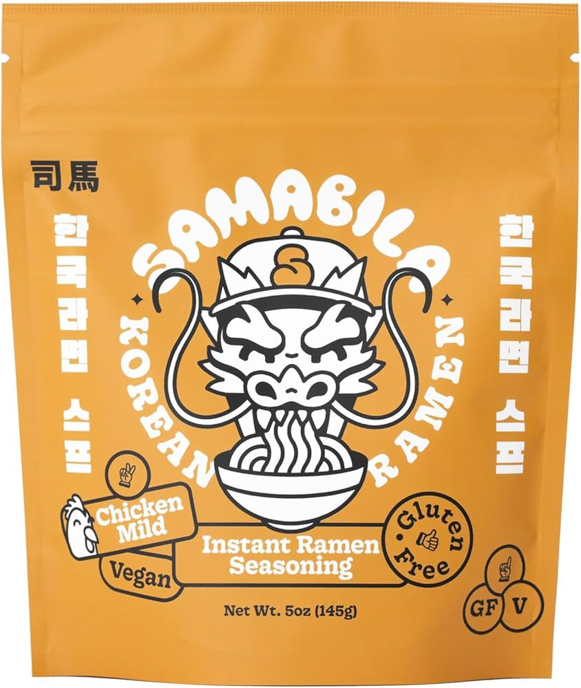 SAMABILA Chicken Instant Ramen Seasoning Powder - Gluten Free - Vegan - Mild - Premium Instant No... | Amazon (US)