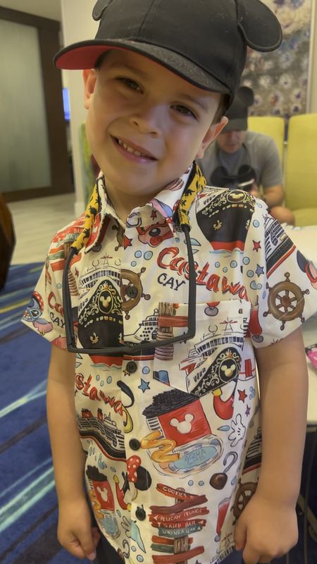 The cutest button down shirt for a young Disney cruiser! It’s a thin, comfortable material. Our son loved it and has worn it many times since!

#LTKfamily #LTKtravel #LTKkids