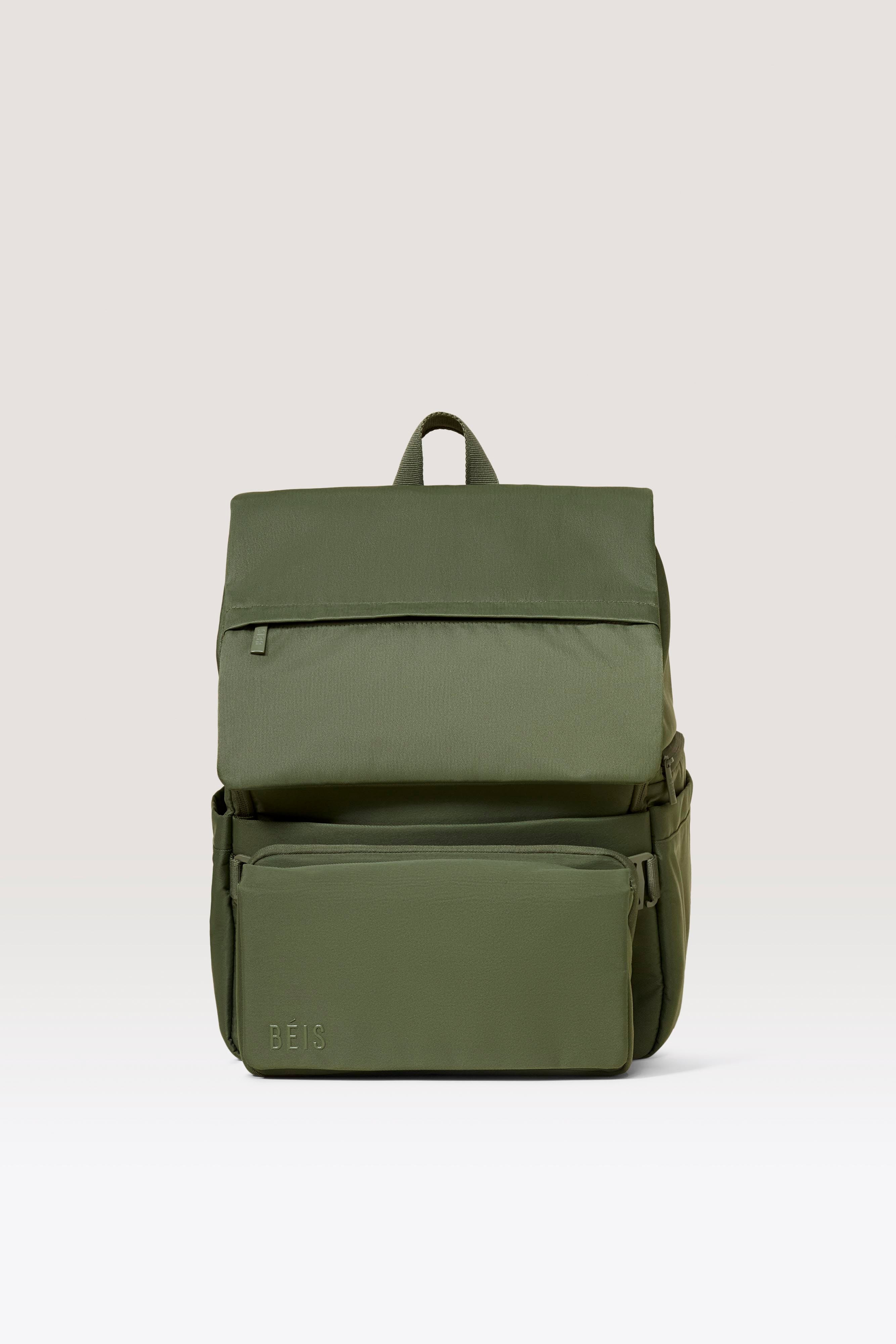 BÉIS ‘The Ultimate Diaper Backpack’ in Olive - Olive Green Diaper Bag Backpack | BEIS