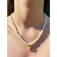 Dainty Butterfly Pearl Necklace, Necklace For Women, Fresh Water Beaded | Etsy (US)