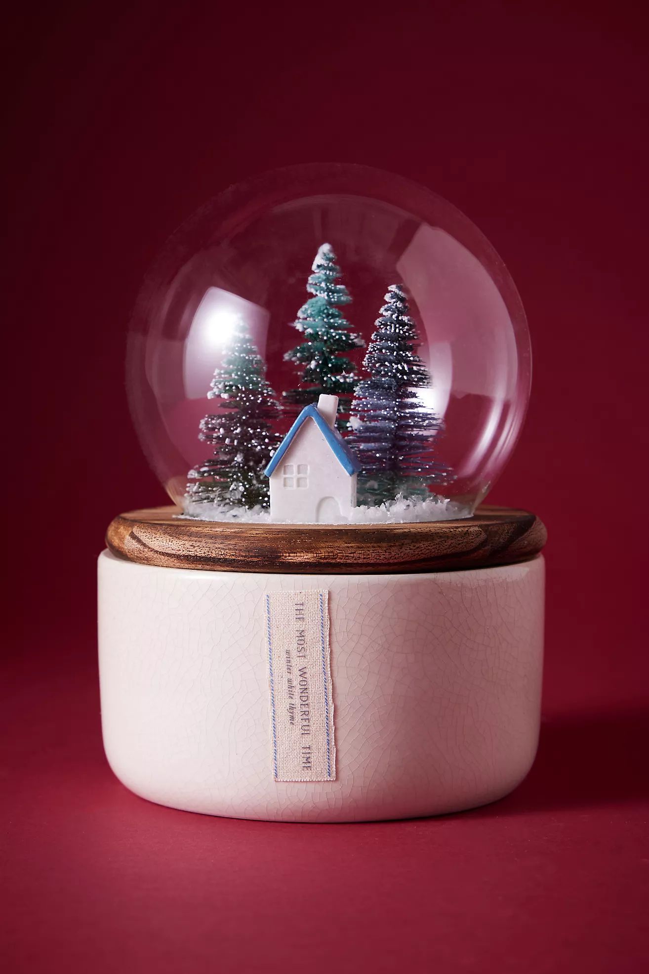 Snowglobe Fresh Winter White Thyme Ceramic Candle | Anthropologie (UK)
