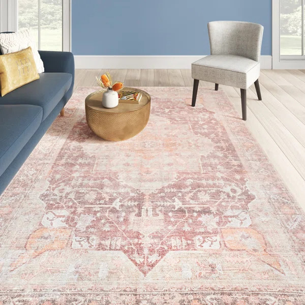 Eppler Oriental Area Rug in Light Pink | Wayfair North America