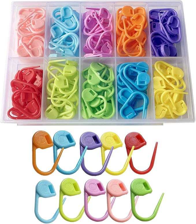 150 Pieces Knitting Crochet Locking Stitch Markers Stitch Needle Clip Counter 10 Colors (Color Sh... | Amazon (US)
