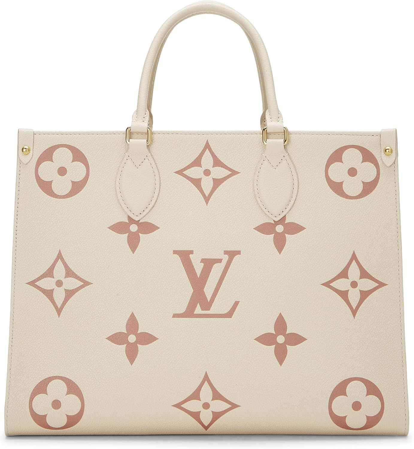 Amazon.com: Louis Vuitton, Pre-Loved Beige Empreinte Giant Monogram On The Go MM, Beige : Luxury ... | Amazon (US)
