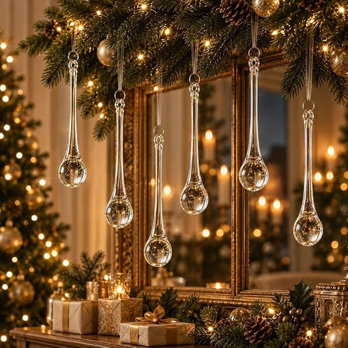 10 Pcs 5.9 Inch Crystal Raindrop Prisms Chandelier Suncatcher Window Decor | Amazon (US)