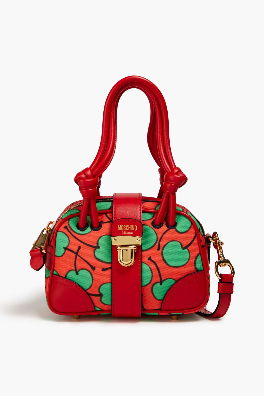 Leather-trimmed printed canvas tote | The Outnet (APAC)