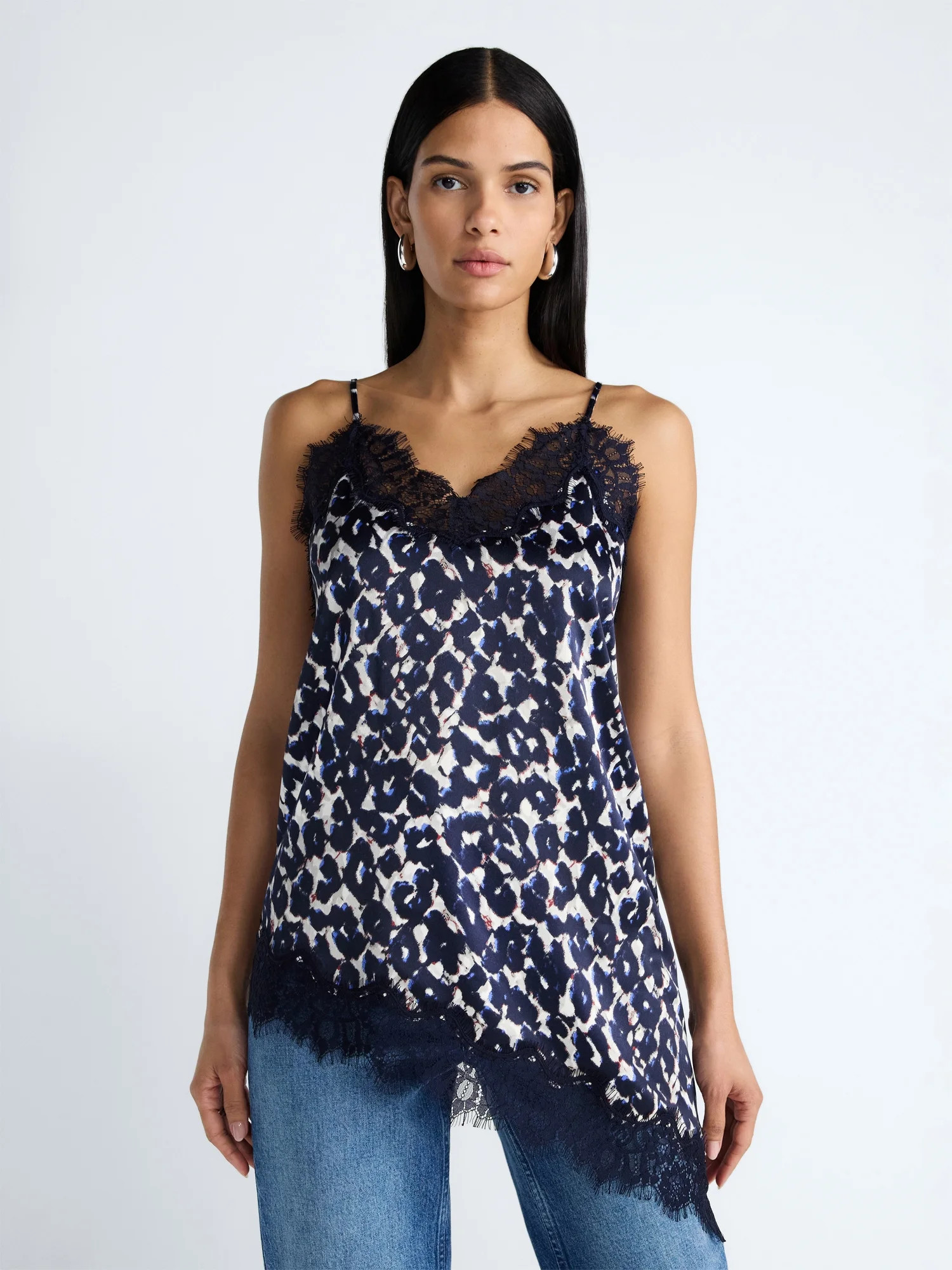 Devil Wears Prada Scoop Collection Women's Asymmetrical Lace Cami, Sizes XS-XXL | Walmart (US)