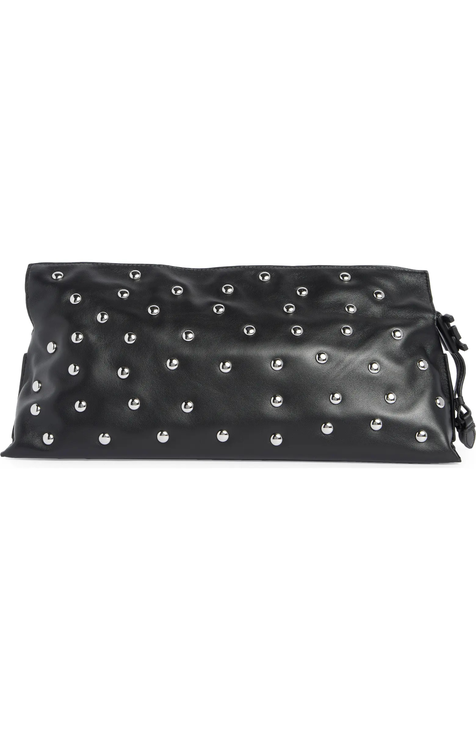 Poppy Oversize Stud Leather Clutch | Nordstrom