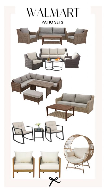 Walmart patio sets that are perfect for a spring back yard refresh! 

#LTKhome
