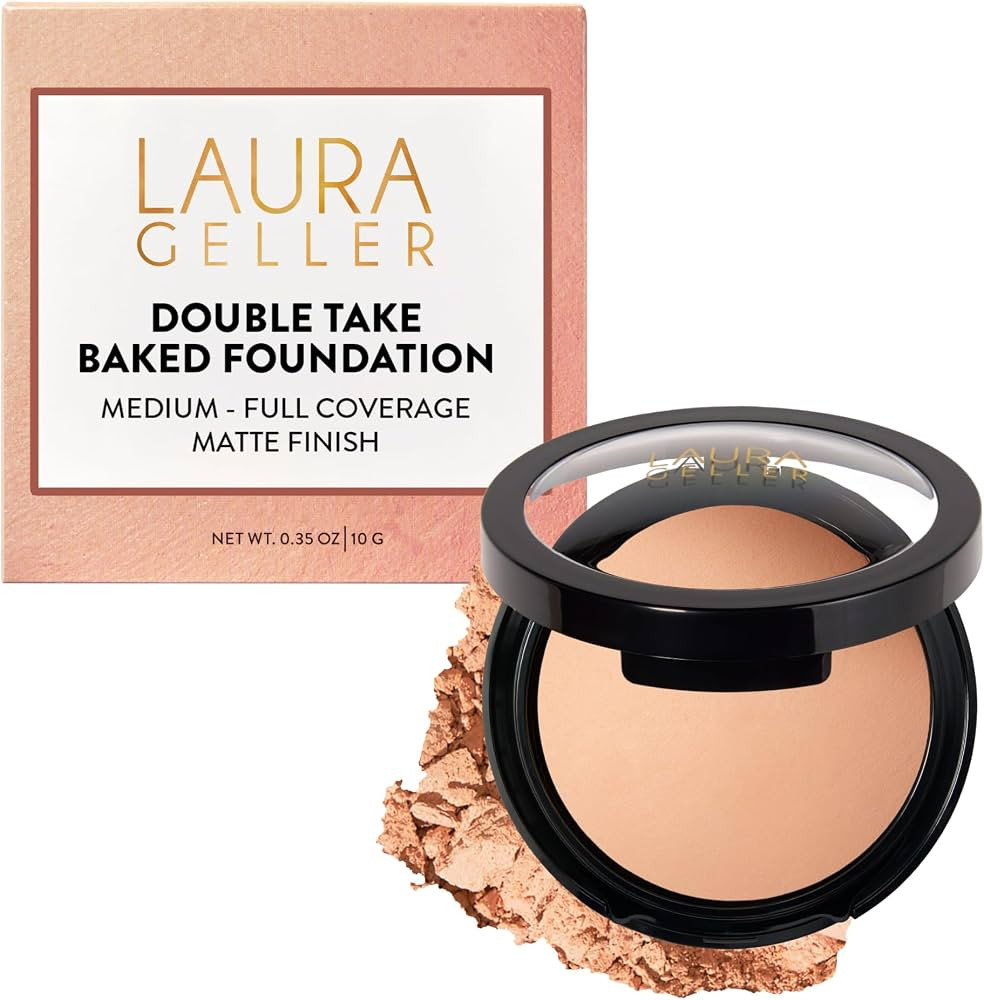 LAURA GELLER NEW YORK Baked Double Take Powder Foundation \u2013 Longwear Buildable Medium to Ful... | Amazon (US)