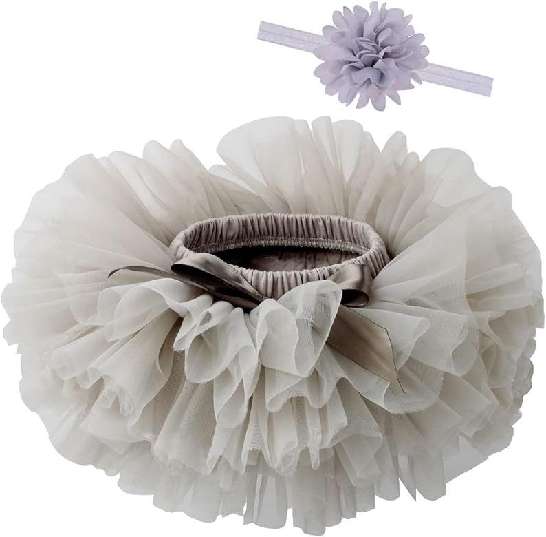 HOOLCHEAN Baby Infant Girls Fluffy Soft Tutu Skirt (Skort) and Headband Suit | Amazon (US)