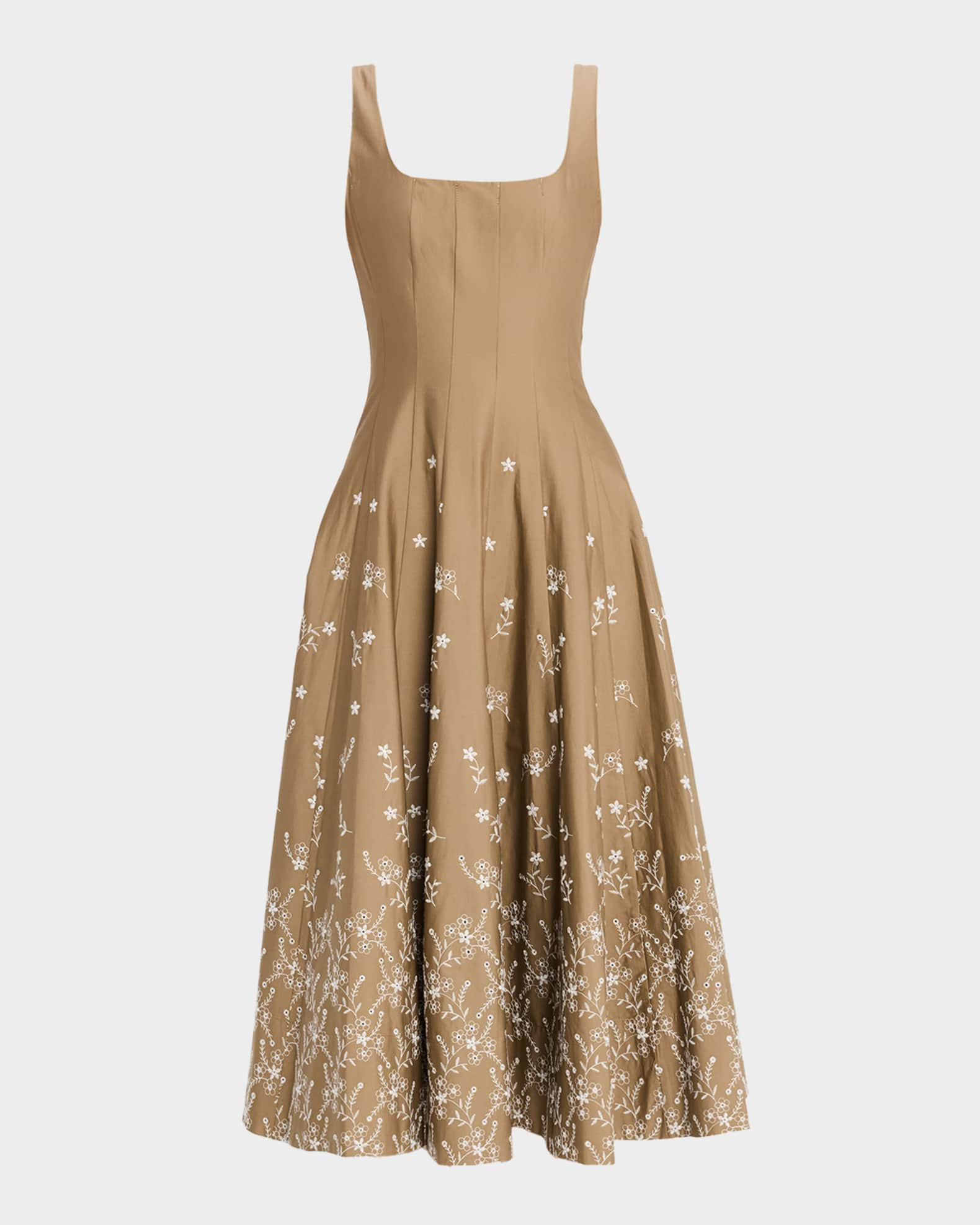 STAUD Wells Poplin Midi Dress | Neiman Marcus