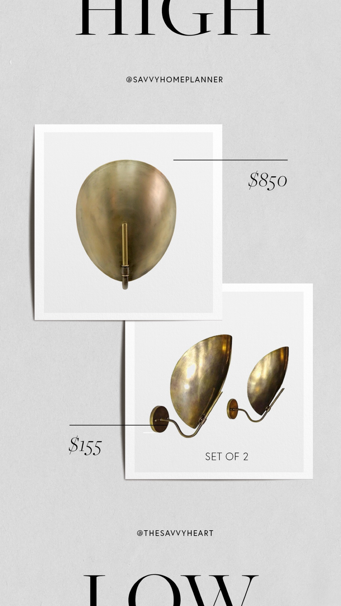 Round mcm brass wall sconce/ get the look for less with this designer lookalike!