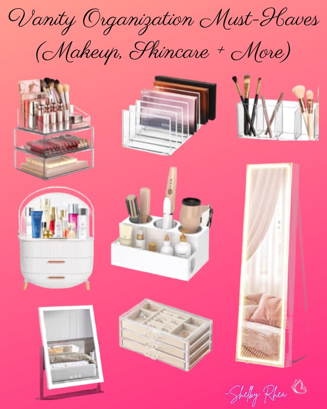 If your vanity looks a little… chaotic 😅
this is your sign to fix it.

These are the organization pieces I actually use to keep my makeup, skincare, and tools clean, easy to grab, and looking GOOD.

Because let’s be honest…
getting ready hits different when everything has a place ✨

From drawers to brush holders to that full-length mirror obsession… it’s all linked for you.

Go organize your life (or at least your vanity 😉)

#LTKBeauty #LTKSaleAlert #LTKHome