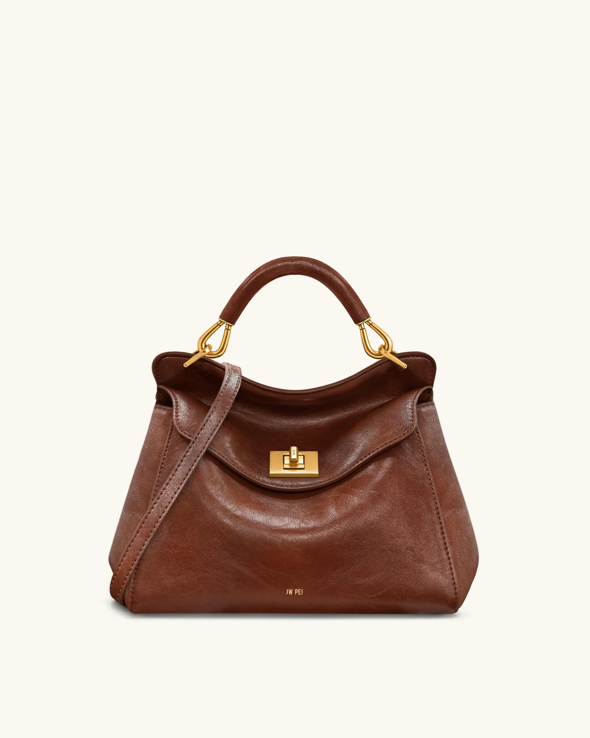 Lucia Classic Top Handle Bag - Coffee Brown | JW PEI US