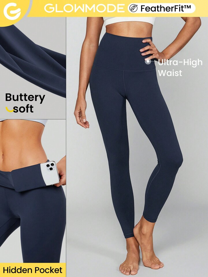 GLOWMODE 26" FeatherFit™ High Expectations Super High-Waist Pocket Leggings | SHEIN