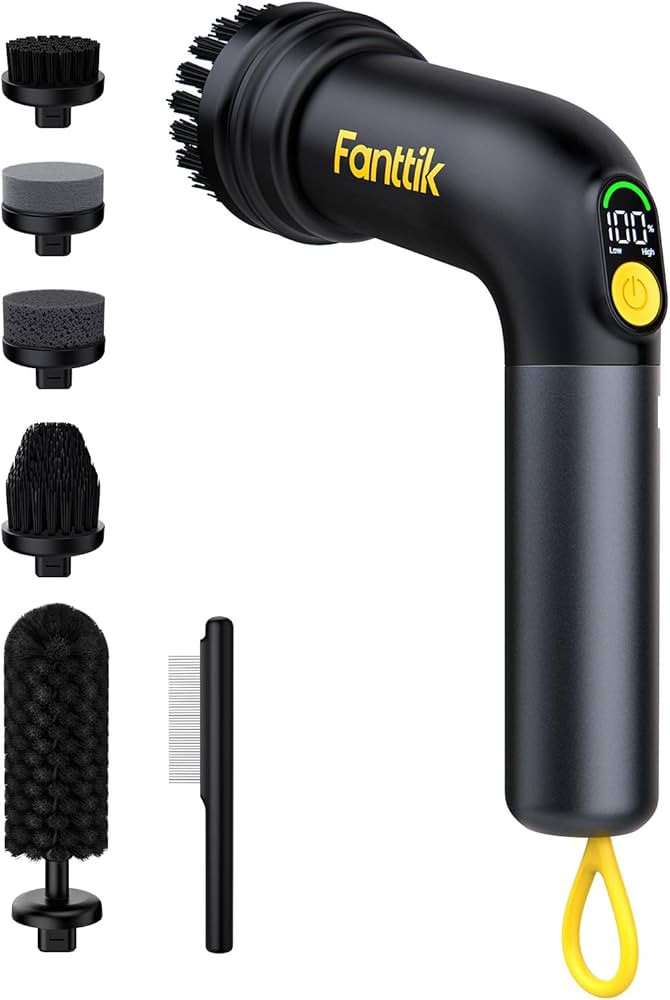 Fanttik G9 Handy Cordless Electric Spin Scrubber, MagnaStorm Motor, Dual-Speed, 5 Brush Heads, LE... | Amazon (US)