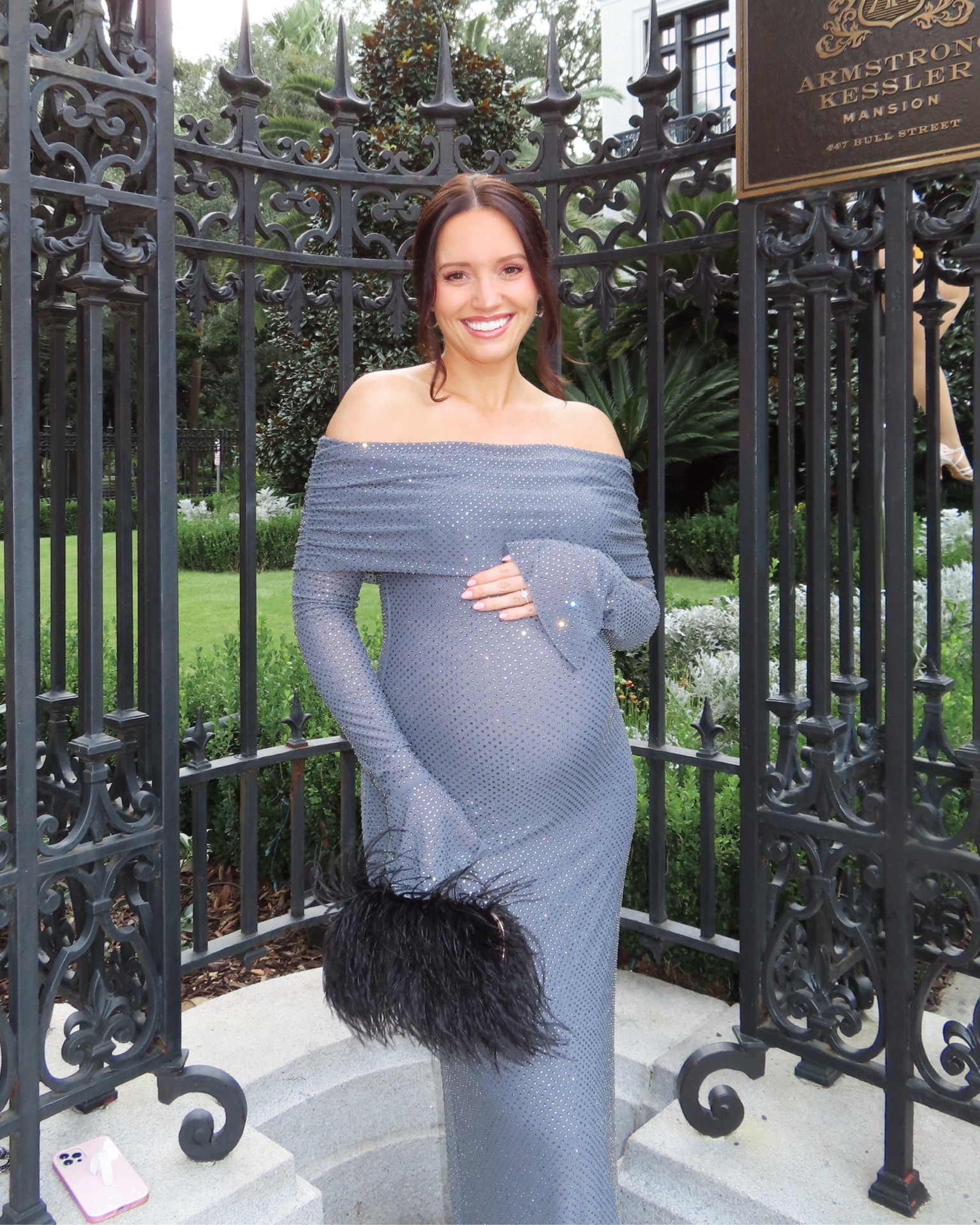 The prettiest bump friendly evening gown from Meshki! ✨ I’m 5’1 and 28 weeks pregnant. I wore my true size XS however I highly suggest sizing up! I barely squeezed into this formal dress and it’s very delicate! I only got the XS because it was the only size available! It’s VERY Stretchy but also very tight. Tags: maternity dress, maternity shoot, bump friendly dress, wedding guest dress 

#LTKParties #LTKBump #LTKStyleTip