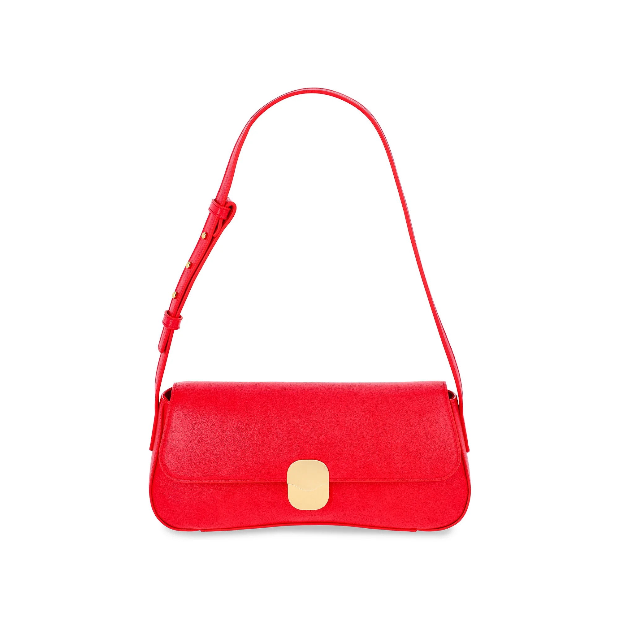 Time and Tru Women's Goldie Shoulder Bag, True Red | Walmart (US)