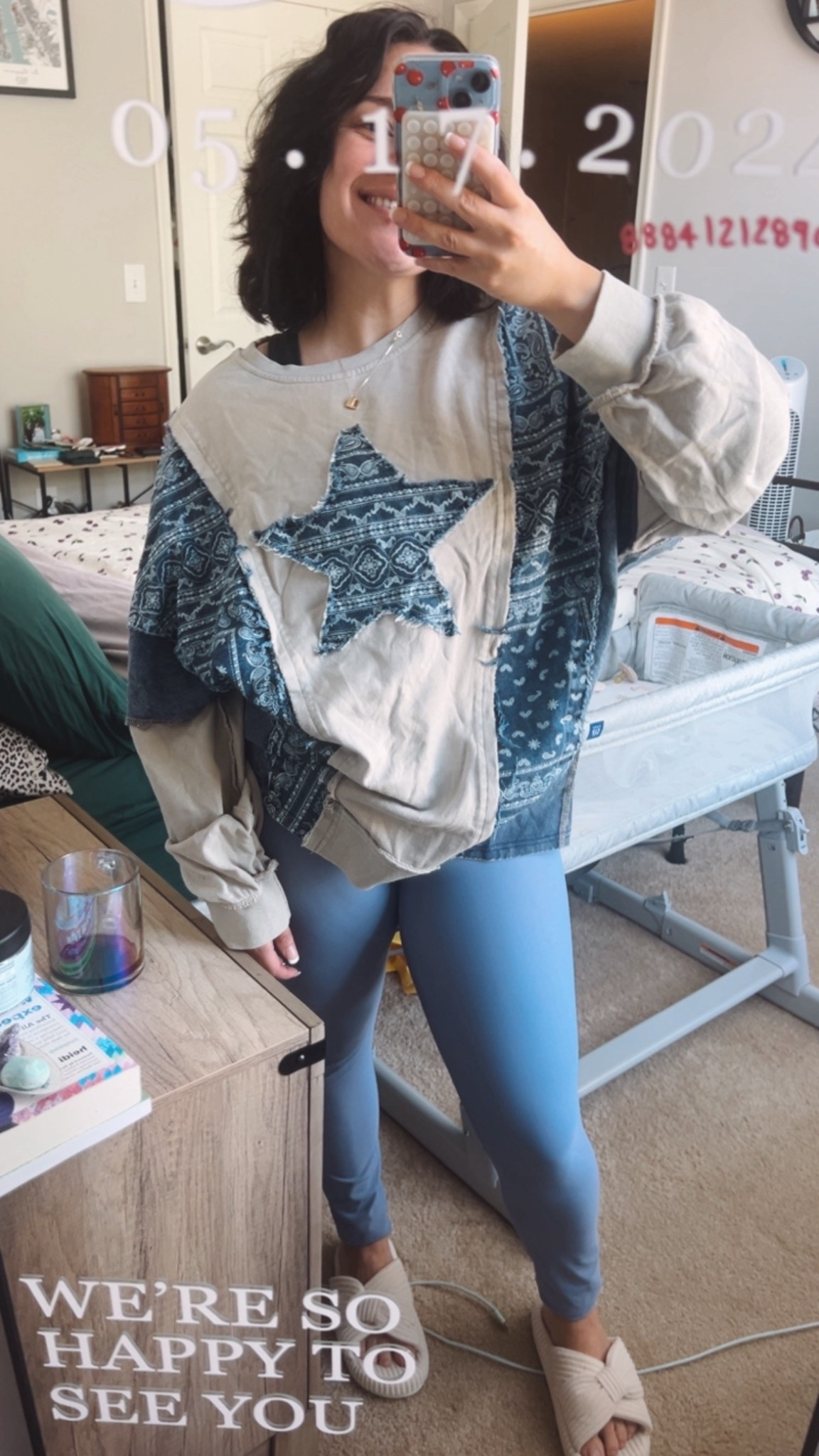 Free People Dupe 🩵
An oversized sweater & a pair of active wear leggings is the mom uniform when you have an almost 3 month old! 
Bottoms: M
Sports Bra Top: M
Crewneck: L (for an oversized fit) 

#LTKActive #LTKSeasonal #LTKFindsUnder50