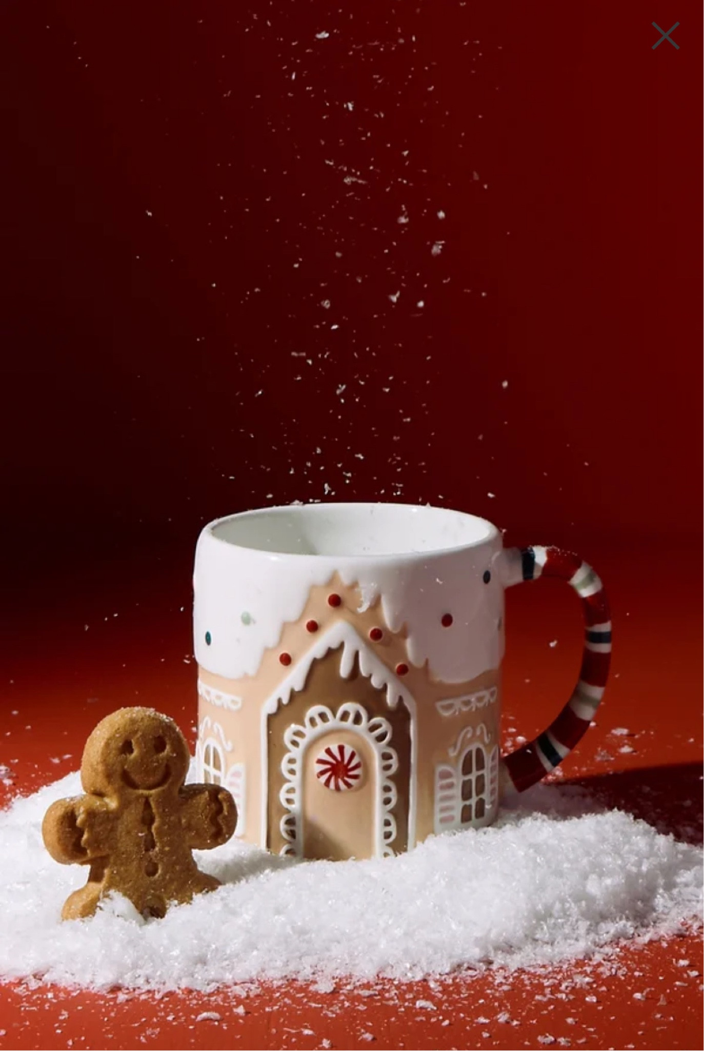 Festive Christmas Mug: Gingerbread and Candy Cane Delight