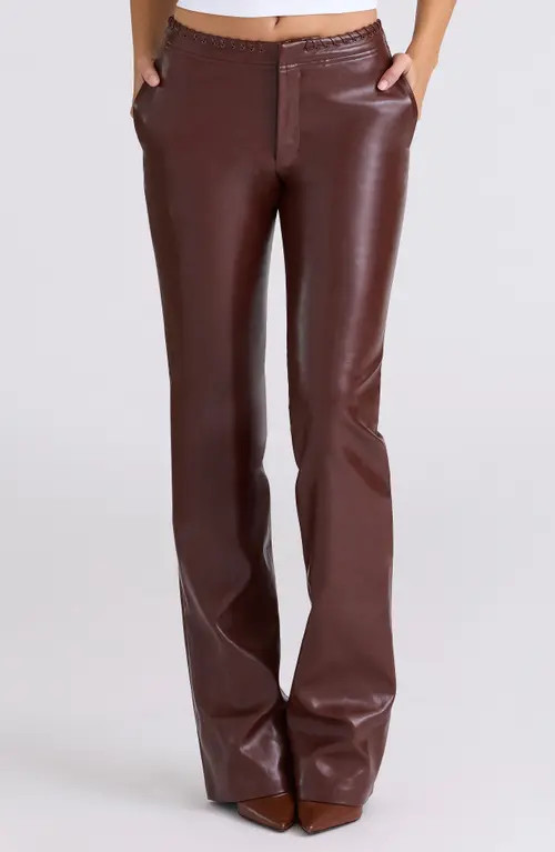 HOUSE OF CB Adara Faux Leather Pants in Chocolate at Nordstrom, Size Large | Nordstrom