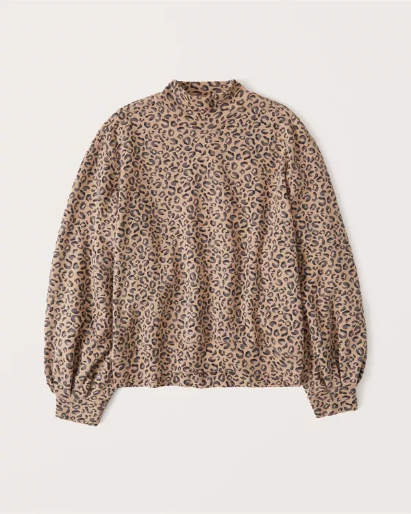 Abercrombie leopard hot sale sweatshirt