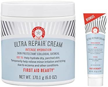 First Aid Beauty Ultra Repair Cream Intense Hydration Moisturizer for Face and Body Bundle – Cl... | Amazon (US)
